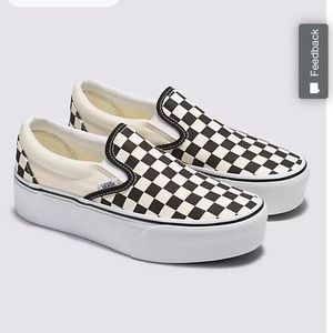 Platform Vans slip ons size 9